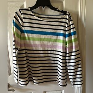 Talbots size LP striped top in classic style